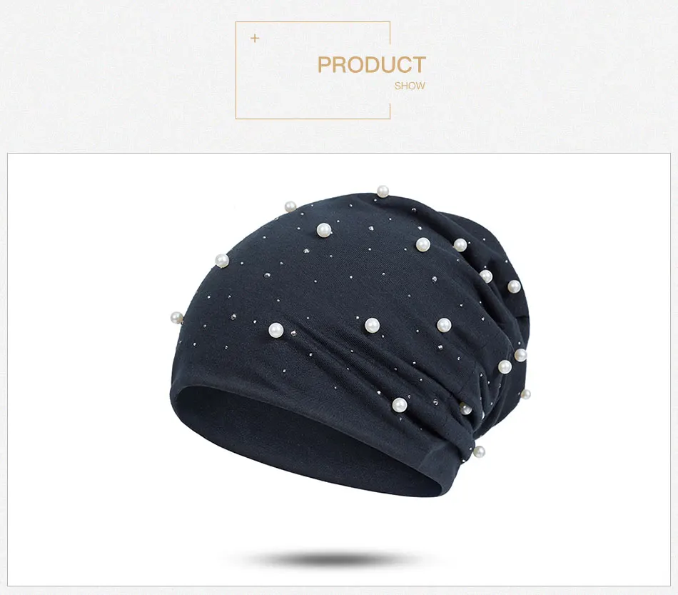 SuperB& G Новые Модные женские осенне-зимние Skullies Beanies Hat Shine Pearl Стразы Beanies шапки шапочка в стиле кэжуал Gorros