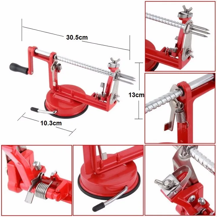 ZORASUN профессиональный класс сверхмощный Apple Овощечистка овощерезка 3 в 1 высокое качество яблока нарезки коров пилинг резак инструменты