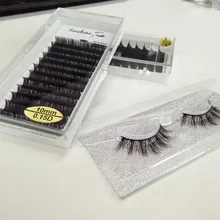 2 лотка Индивидуальные ресницы наращивание шелковых ресниц с подарком полосы макияж ресниц ручной работы