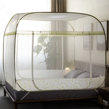 Квадрат трехдверный Москитная сетка для кровать раскладная москитной сеткой палатка полиэстер Открытый путешествия насекомых кровать Capony Шторы