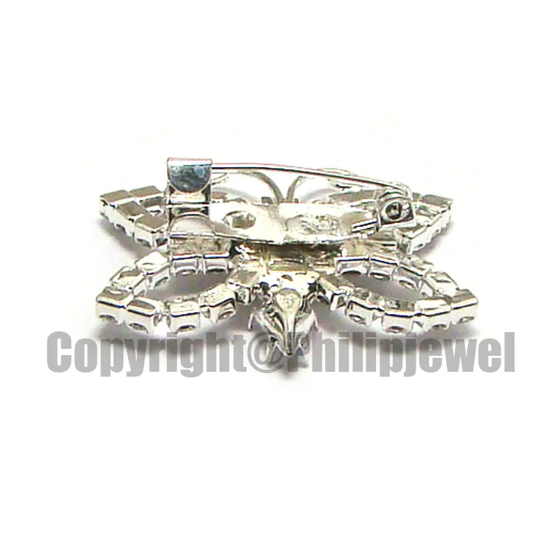 Rhinestone butterfly fashion pin brooch ornament jewelry accessory 6pcs x New Custom design gift