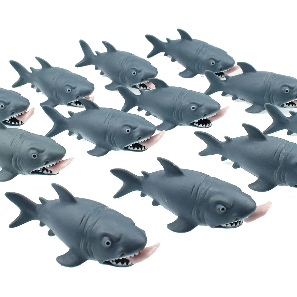 

Plastic Creative Anti Stress Squeeze Toys Hungry Shark with Pop Out Surfer Leg Toy Stress Relief Funny Spoof Trick Gift