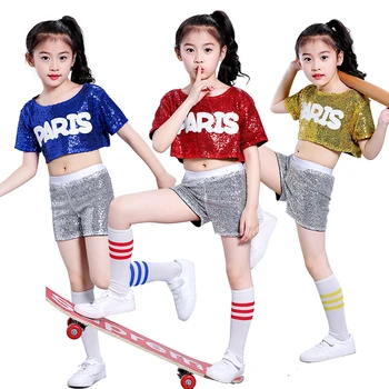 

Songyuexia Children's costumes jazz dance costumes new performance clothing children's street dance suit women cheerleading kind