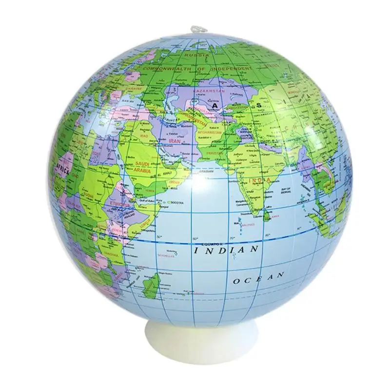 

40cm Inflatable Globe World Earth Ocean Map Ball Geography Learning Educational Beach Ball Kids Toy