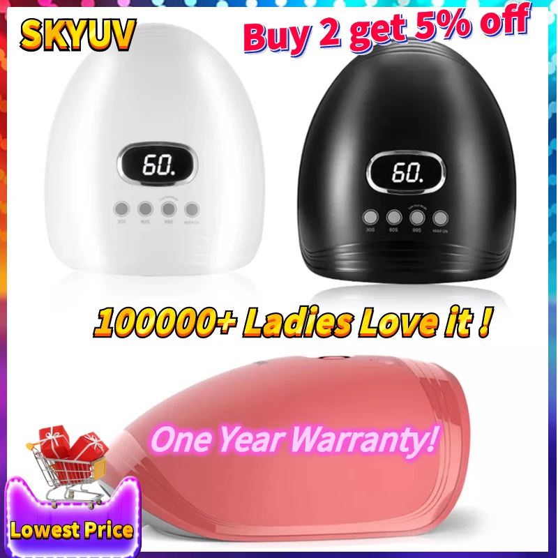 

UV LED Lamp for Nails Dryer Sun Light Lamp for Manicure 60W Smart LCD Display for All Gel Nail Polish Nail Art Tools Nail Lamp
