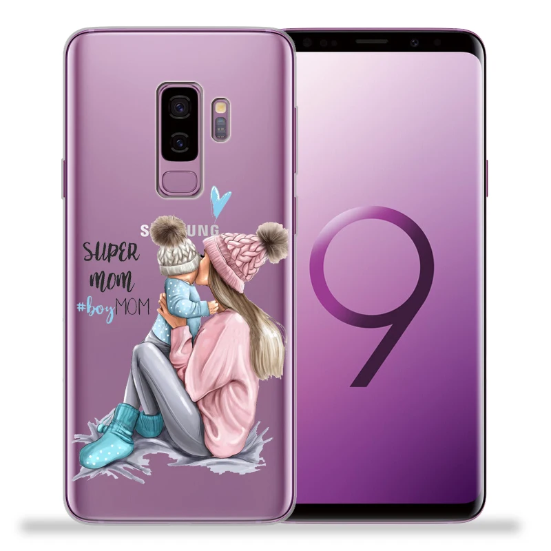 Модный чехол для телефона с изображением суперпапы мамы и дочки для samsung Galaxy S9 S8 S10 Plus S7 S6 Edge S10 Lite Note 8 9 Funda Etui