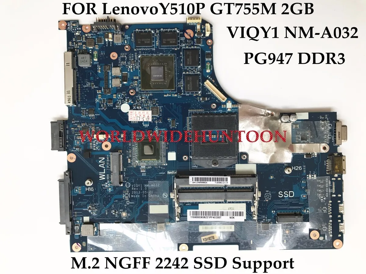 Оптовая продажа 90003636 для материнской платы Lenovo Ideapad Y510P VIQY1 NM A032 HM86 PGA947 DDR3 GT755M 2 Гб