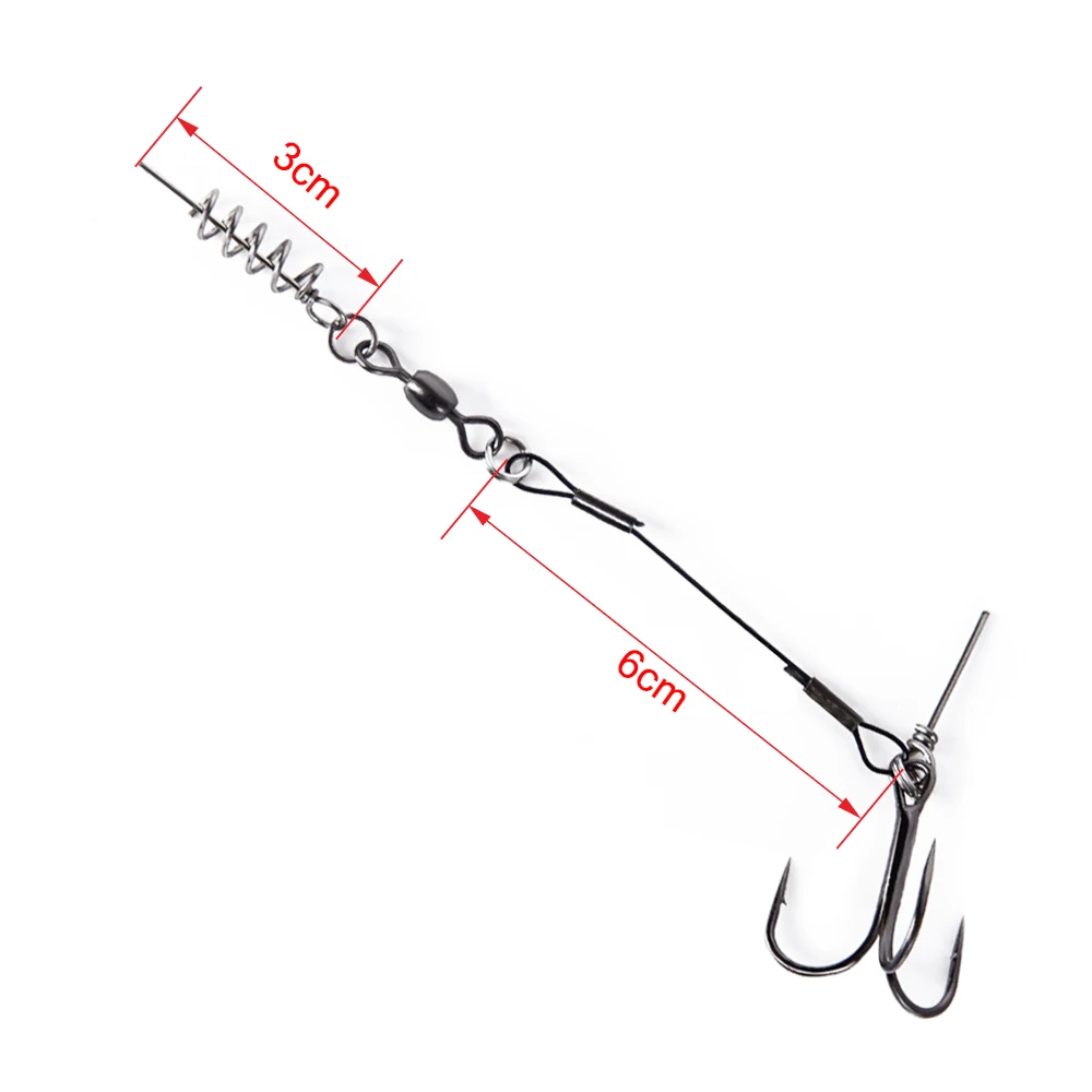 Hunthouse рыболовные двойные крючки мягкие приманки shad rig одиночные крючки двойной крючок такелаж большие рыболовные снасти мягкий шэд - Цвет: single