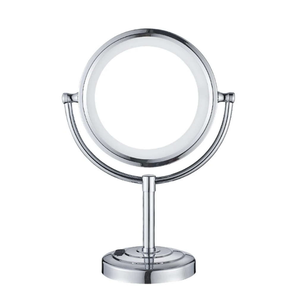 European Plug LED Makeup Magnifying Mirror Bathroom Desktop Double