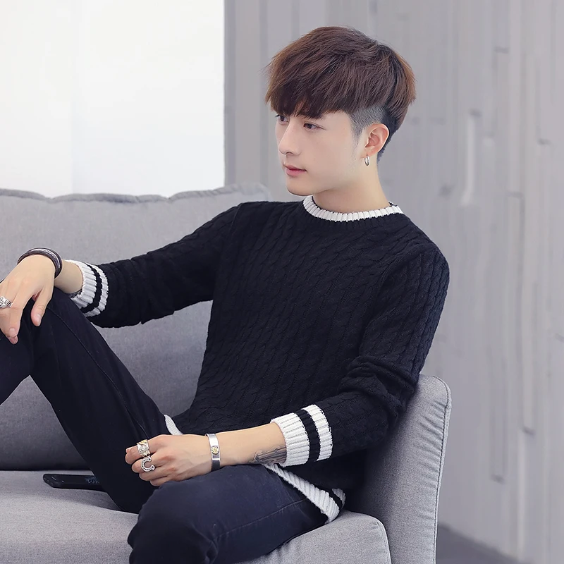 black sweater outfit male