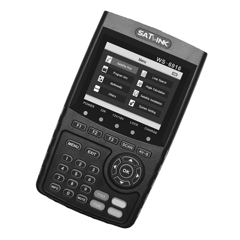 Satlink WS 6916 Цифровой спутниковый Finder DVB S/S2 Высокое разрешение 3 5 дюймов MPEG 4 HD метр с