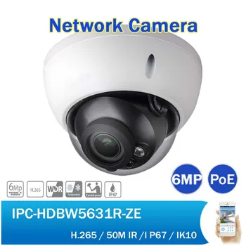 

H.265 DH IPC-HDBW5631R-ZE 6MP WDR IR Dome Network Camera support Motorized Zoom lens 50M IR CCTV PoE IP Camera