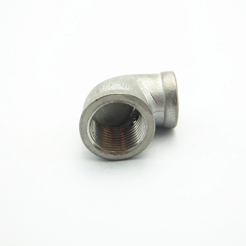 3/8 &quotBSP Женский x 1/4&quot BSP 90 градусов локоть 304 Нержавеющая Сталь Резьбовой редуктор