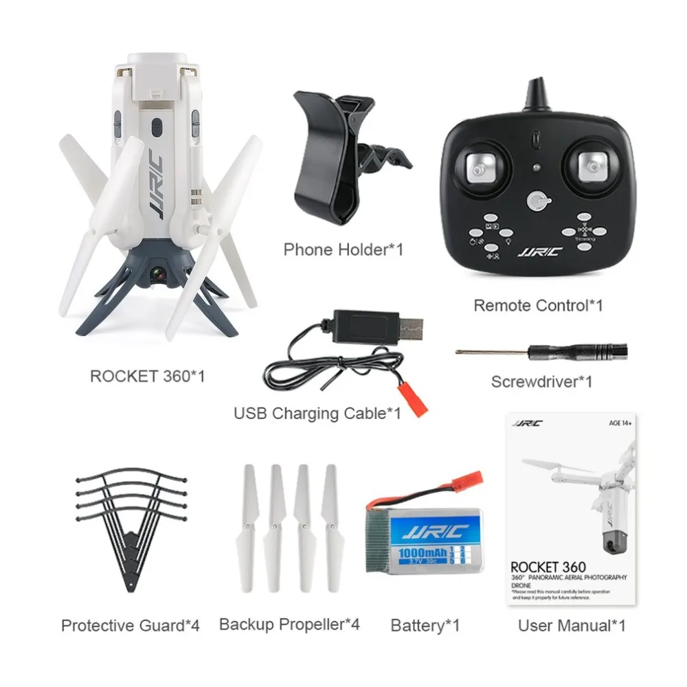

JJR/C H51 RC Helicopter Rocket-like 360 WIFI FPV Selfie Elfie Drone with Camera HD 720P Altitude Hold RC Quadcopter Drone Toy