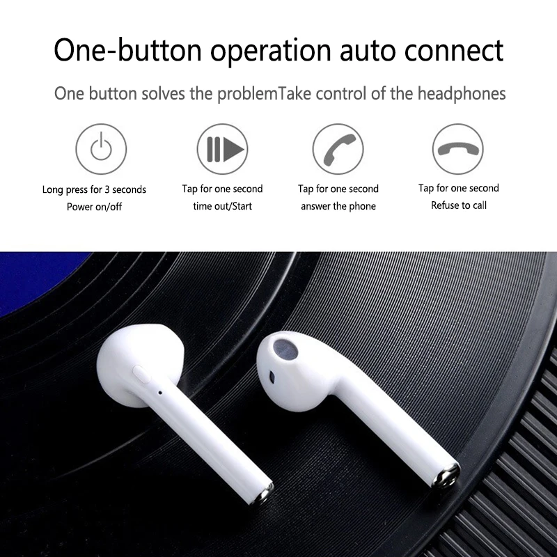 Bluetooth наушники I7s TWS наушники беспроводные наушники с микрофоном Зарядка стручки гарнитура для iPhone Xiaomi samsung huawei телефон