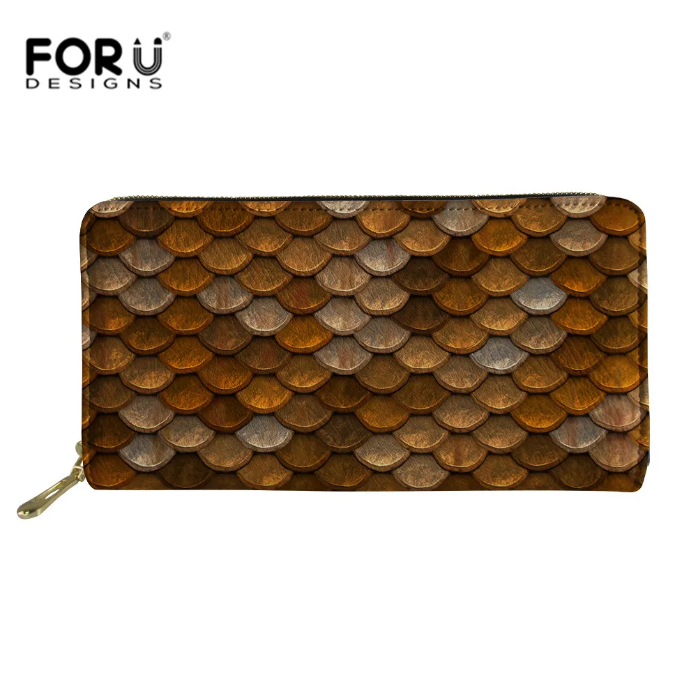 FORUDESIGNS PU Waterproof Wallet Men Leather Purse Bags Cool Snake Pattern Male Coin Card Holder Cases Money Bags for Men Bag