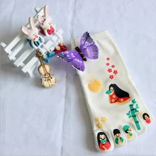 Пешие прогулки Кемпинг путешествия многоцветные дышащие пальчиковые носки для женщин милый мультфильм хлопок спортивные носки одежда оптом