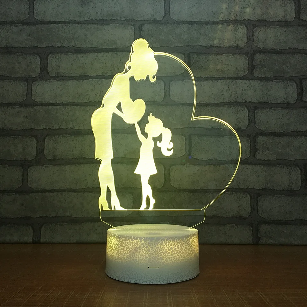 Креативная светодиодная лампа детская игрушка прикроватный столик 3d ночник