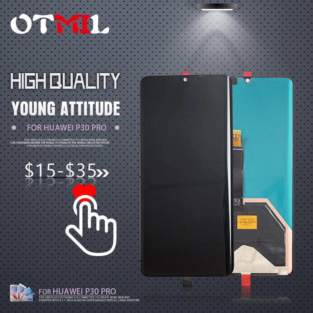 

6.47"100% New LCD For HUAWEI P30 Pro LCD Display Touch Screen Digitizer VOG-L29 VOG-L09 VOG-L04 For HUAWE P30 Pro Display#1