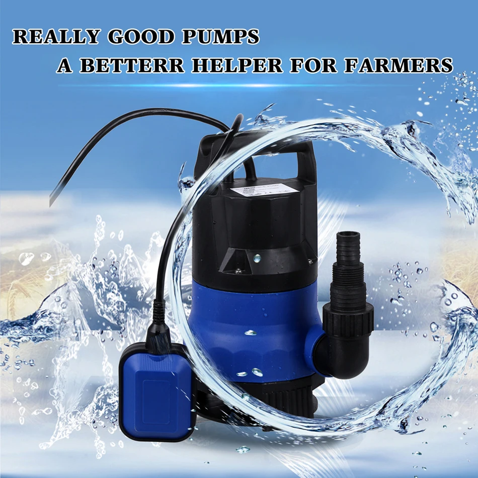 

Homdox Durable Submersible Water Pump 110V 400W 8000L/H Clean Dirty Pool Garden Irrigation US Plug 2 Colors