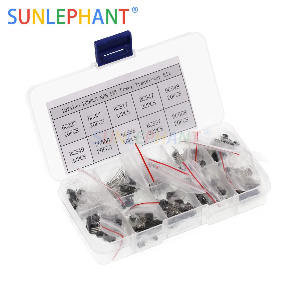 BC327 BC337 BC517 BC547 BC548 BC549 BC550 BC556 BC557 BC558 транзисторный набор 10 Значение 200 шт., транзисторов окно обновления