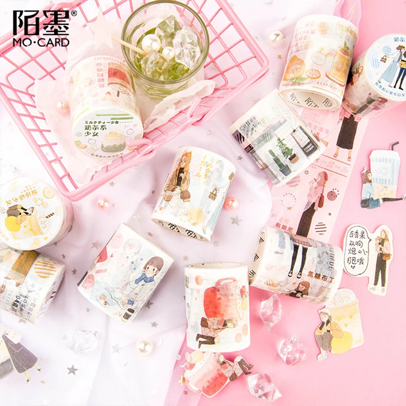 

Kawaii Bullet Journal Girl Washi Tape Cute Scrapbooking Masking Tape Washitape Decorative Adhesive Tape Japanese Stationery