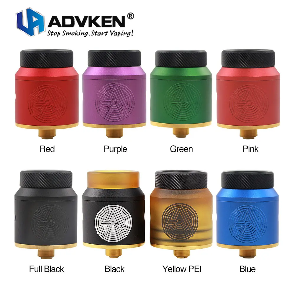

Original Advken Artha RDA 24mm Diameter Side Airflow Control Dual-post Design Compatible with Squonker MOD Vape Tank vs Loop RDA
