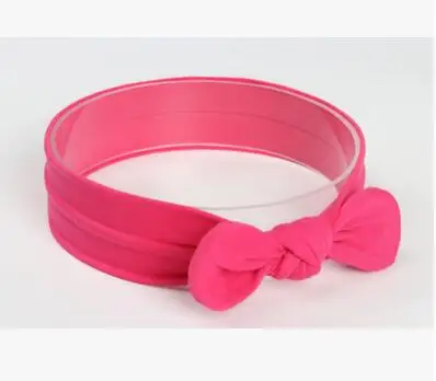 hot pink Распродажа, 1 шт., новинка, повязка на голову для девочек, повязка на голову с бантом, Детские эластичные резинки для волос, тюрбан, повязка на голову, аксессуары для волос - Цвет: hot pink