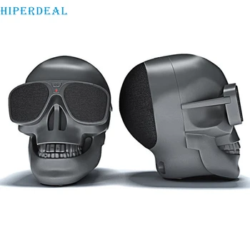 

HIPERDEAL Plastic Metallic Skull Shape Wireless Bluetooth Speaker Bass Speaker Subwoofer Multipurpose Speaker Cool with Package