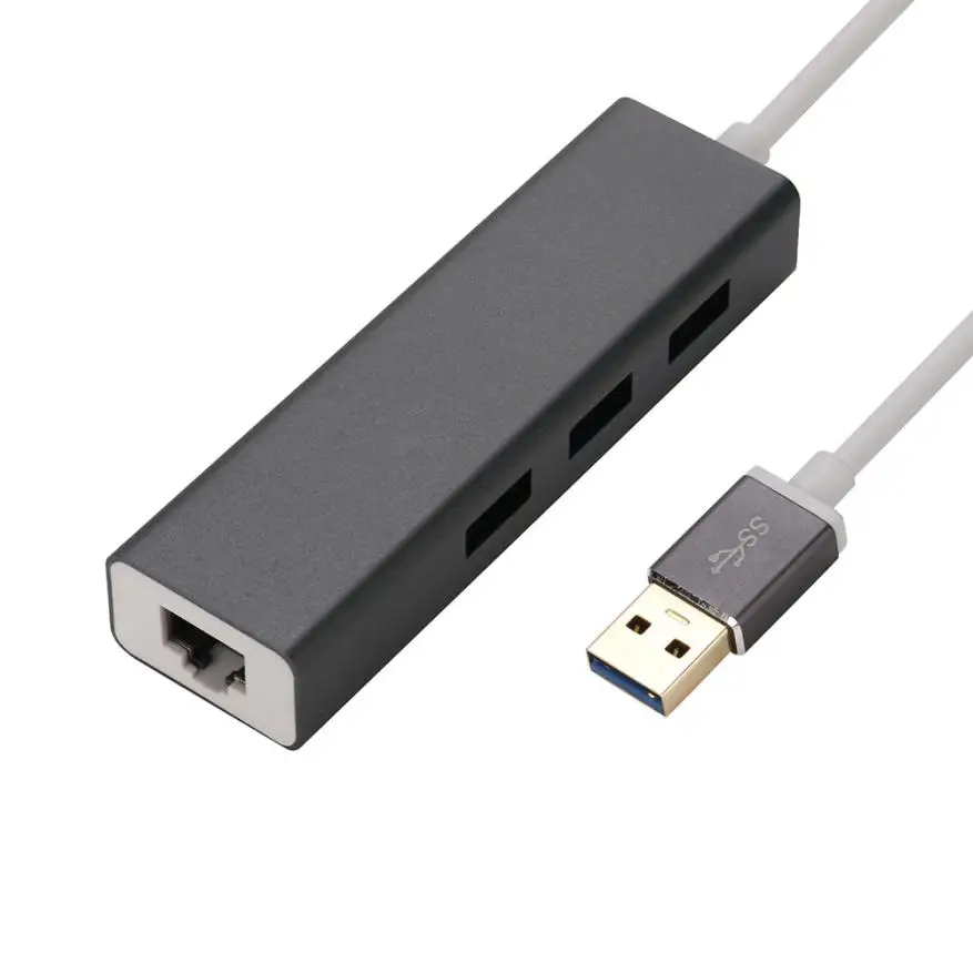 3-Порты и разъёмы USB 3,0 концентратор и USB 3,0 Rj45 до 10/100/1000 м Fast Ethernet LAN полной скорости и удобен и легок в Применение l0719 #3