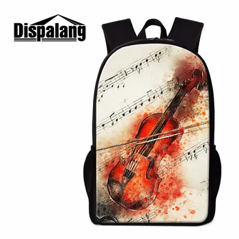 

Dispalang fashion Backpack for college Design music note personalized bookbag for teens customized School back bag for child boy