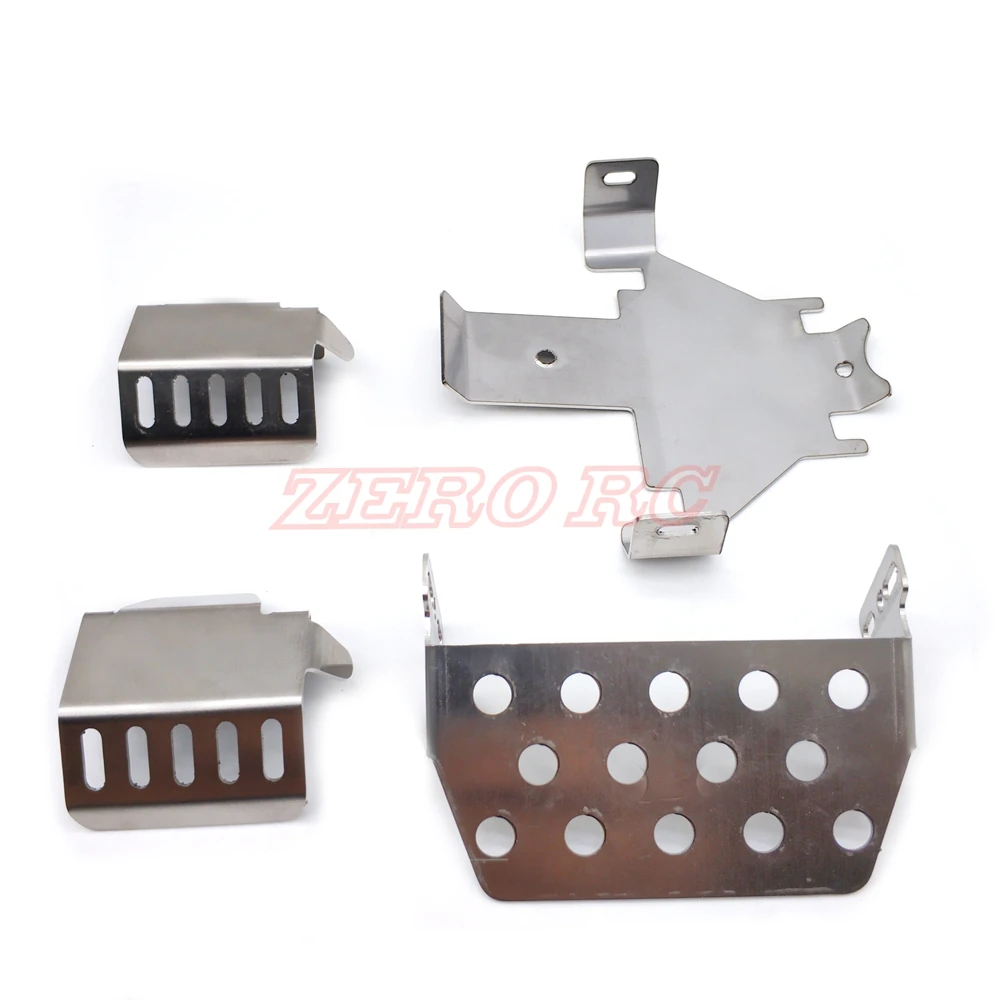 

TRX4 Stainless Steel Front Bumper Lower + Axle + Gearbox Mount Protection Skid Plate Set For 1/10 RC Crawler TRAXXAS Trx-4 Trx 4