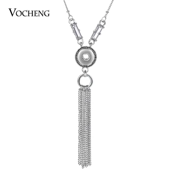 

80cm Sweater Chain Vocheng Ginger Snap Jewelry Tassel Necklace Pendant for Small 12mm Snap Charms NN-632