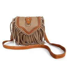 Винтажные Женские повседневные сумки-мессенджеры Bolsas Feminina, маленькие сумки через плечо с кисточками, женские кошельки из искусственной замши