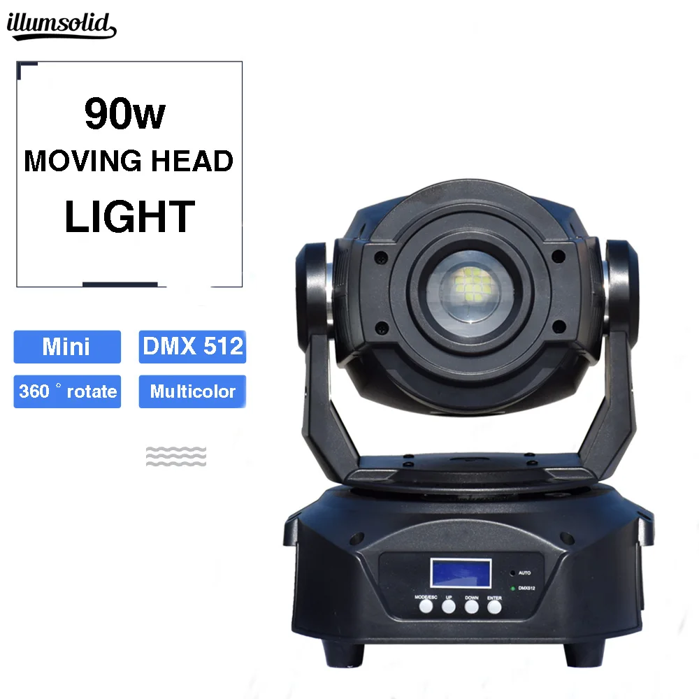 Moving 90 Вт gobo свет светодиодный DMX 512 Control Мини dj diso движущаяся головка Призма | Лампы