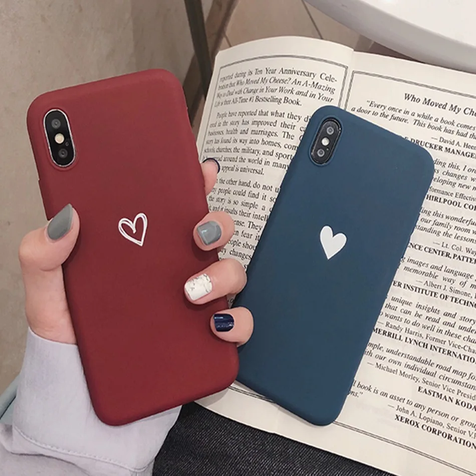 

For Huawei Mate 10 9 Pro Nova 2i Love Heart Print Back Cover For Huawei Mate 10 20 Lite Retro Lovely Pattern Matte Soft TPU Case