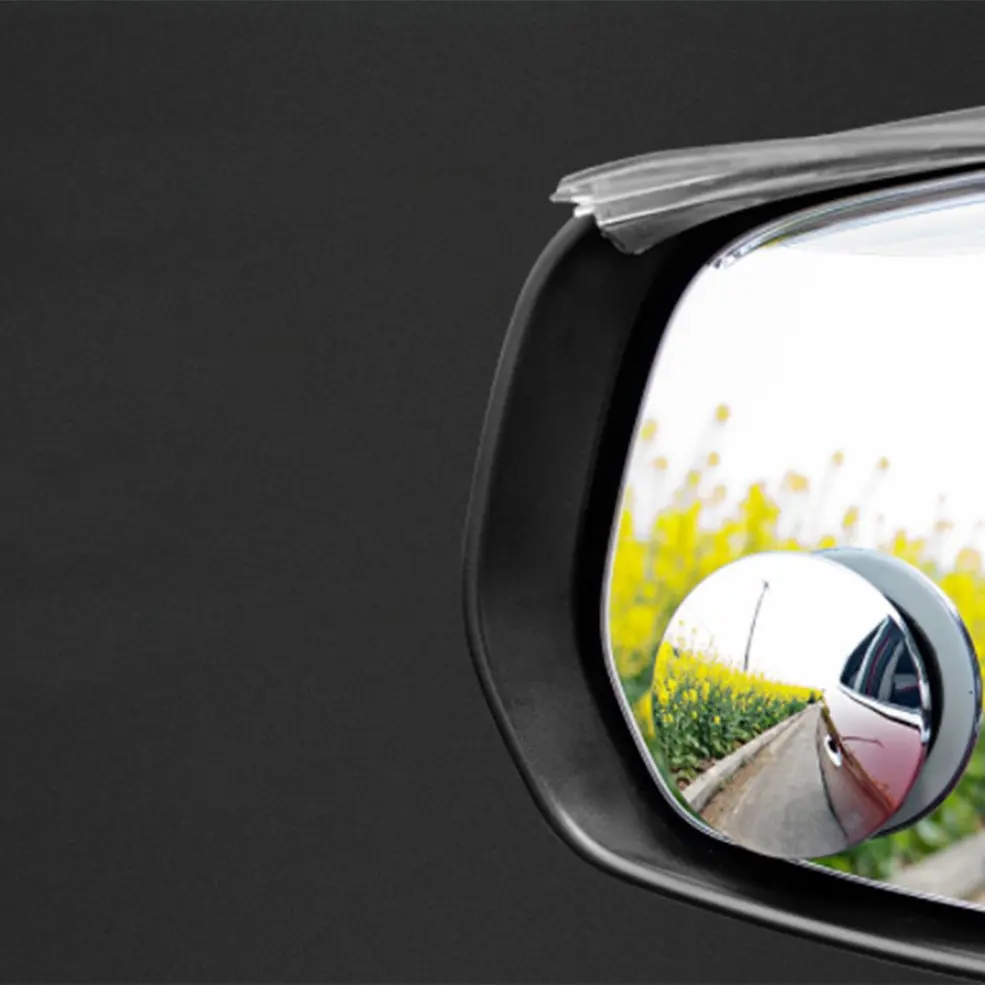 

Car Large Field Of View Small Round Mirror Car Universal Rearview Mirror Rain Eyebrow,shade Rainproof Blades