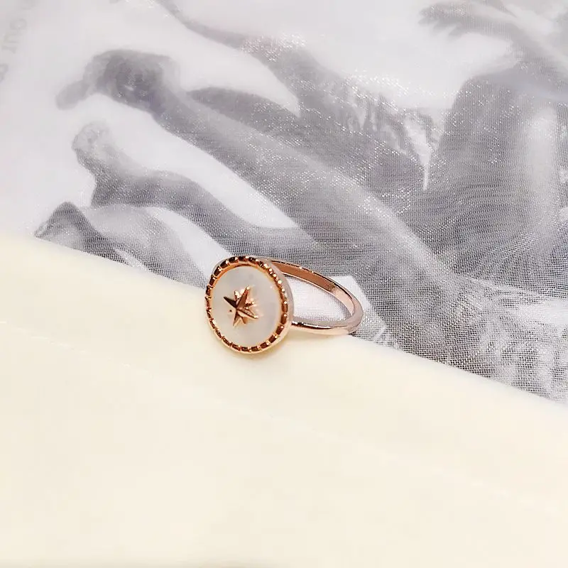 Высокое качество Мода Круглый натуральный корпус астральное кольцо для женщин розовое золото цвет Bague ювелирные изделия