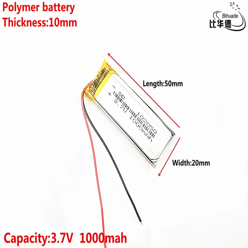 1000 mah литий-ионный полимерный аккумулятор 3,7 V 102050 KTV бытовой аккумулятор Проводной микрофон усилитель аудио компьютерный микрофон
