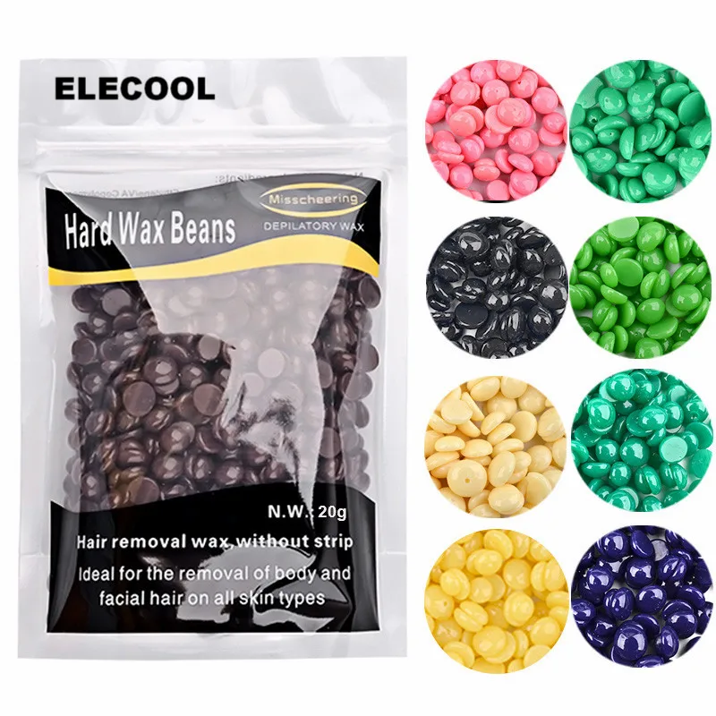 ELECOOL 20g Chocolate Flavour Hair Removal Painless Wax Beans No Strips Bikini Body Hair Removal for All kinds of Skin