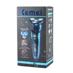 KEMEI KM-58890 3-в-1 Перезаряжаемые электрическая бритва моющийся 3D плавающей тройной лезвия электробритва Для мужчин лица уход нос прямая