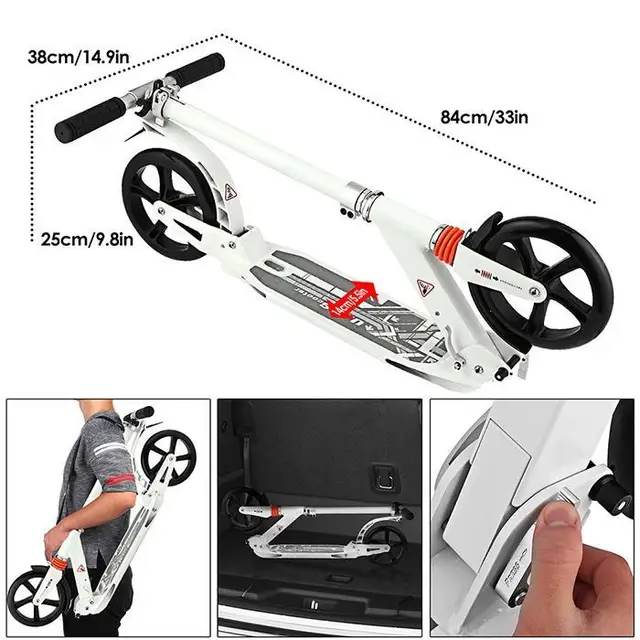 Foldable Lightweight Aluminum Scooter Ideal for Campsites and City Commuting