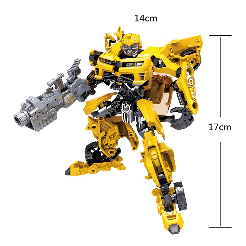 Children Robot Toy Transformation Anime Series Action Figure Toy 2 Size Robot Car ABS Plastic Model