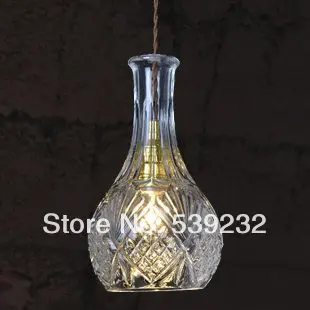 Стеклянный Хрустальный подвесной светильник для столовой|bottle lamp|bar table lampswine bottle
