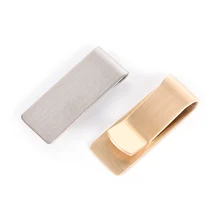 1 шт. металлический зажим для денег из нержавеющей стали модный простой: золото, серебро мужской доллар денежный зажим держатель кошелек