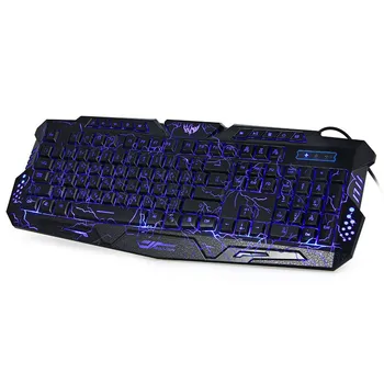 

Gaming Keyboard with Backlit 104 Keys Standard Computer Key board with Number Pad for Laptop Deskop Gamer Officer