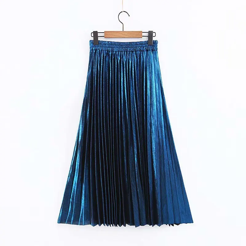 

Ms CSB1929-45 European and American wind new Pleated skirt that elastic waistband lining