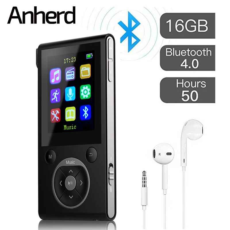 Упражнения MP3 плеер Спорт 16 ГБ Bluetooth Портативный HIFI без потерь мини звук плеера W