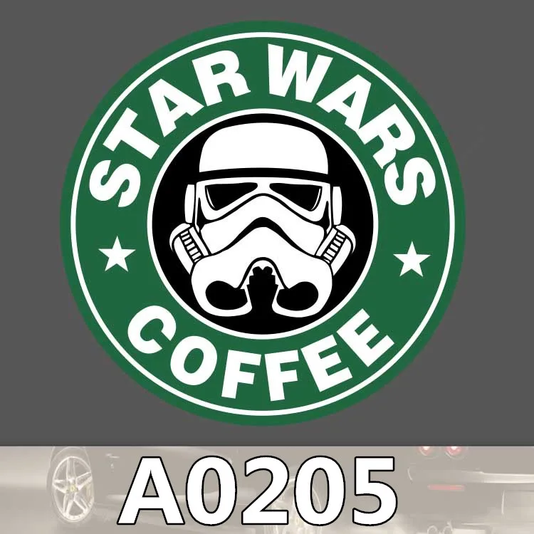 

Doinbby A0205 Famous Cafe Coffee Waterproof Sticker for Cars Laptop Luggage Skateboard Graffiti Notebook Stickers
