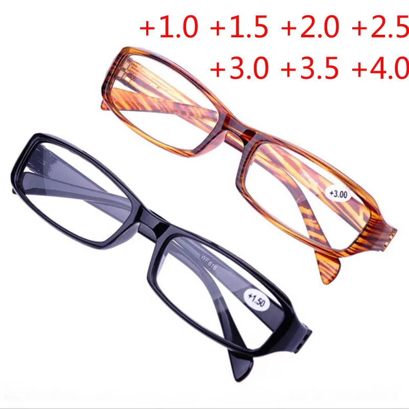Очки для мужчин и женщин, дальнозоркость, прозрачные линзы, светильник, оправа, очки из смолы, очки для чтения, зеркало для пожилых людей